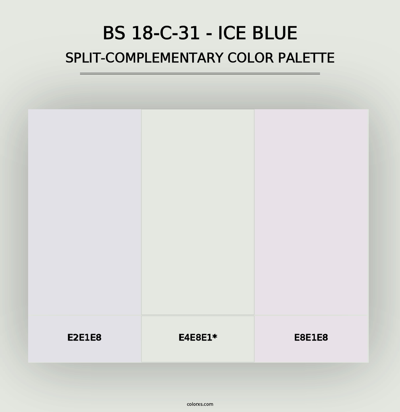 BS 18-C-31 - Ice Blue - Split-Complementary Color Palette