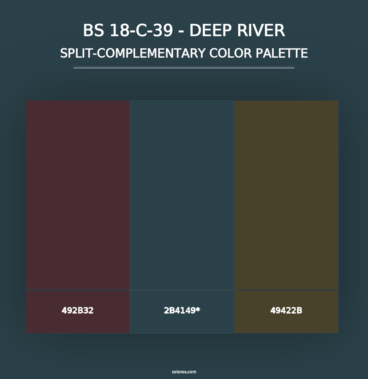 BS 18-C-39 - Deep River - Split-Complementary Color Palette