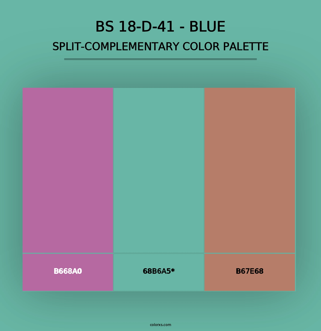 BS 18-D-41 - Blue - Split-Complementary Color Palette