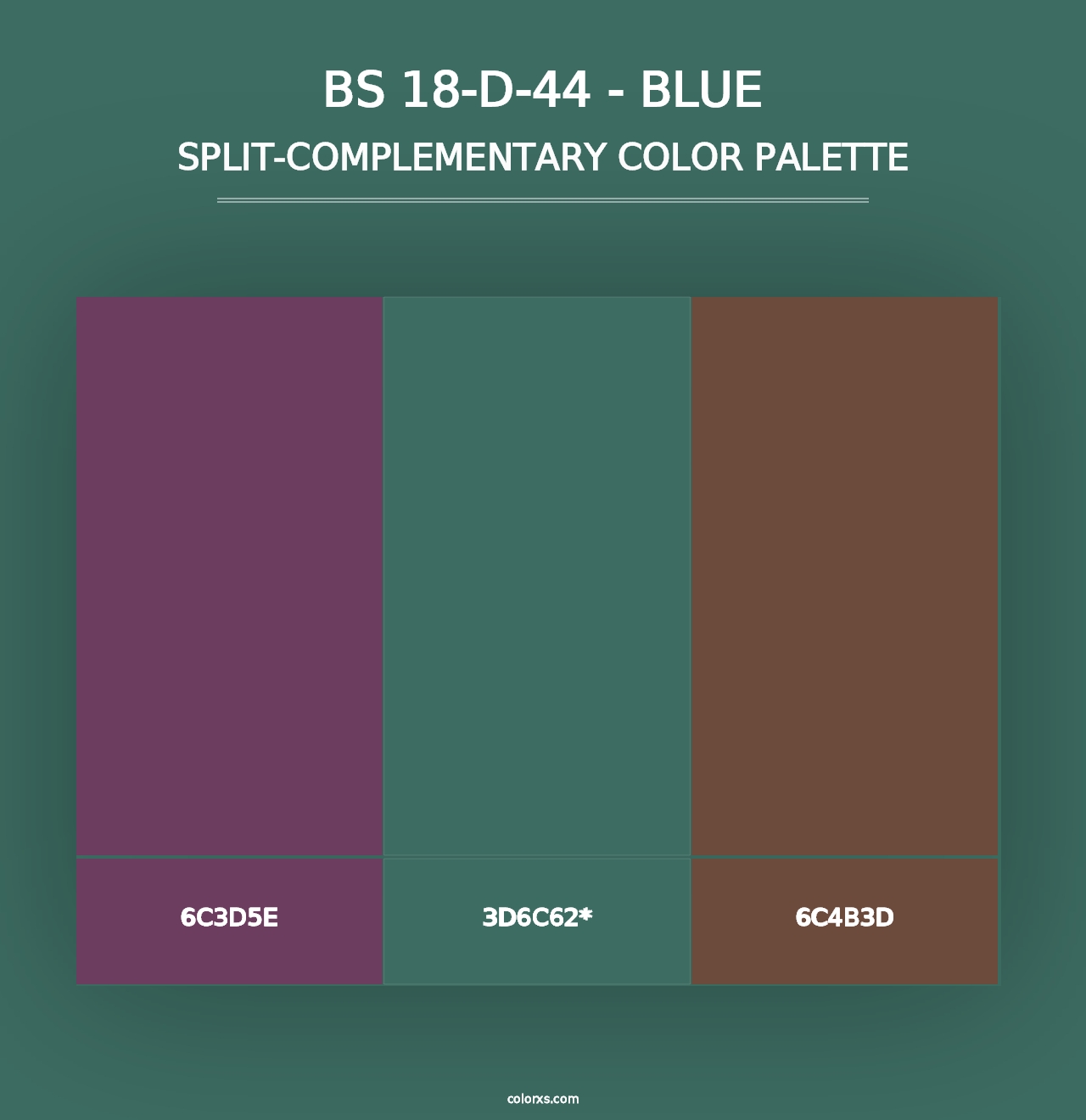 BS 18-D-44 - Blue - Split-Complementary Color Palette