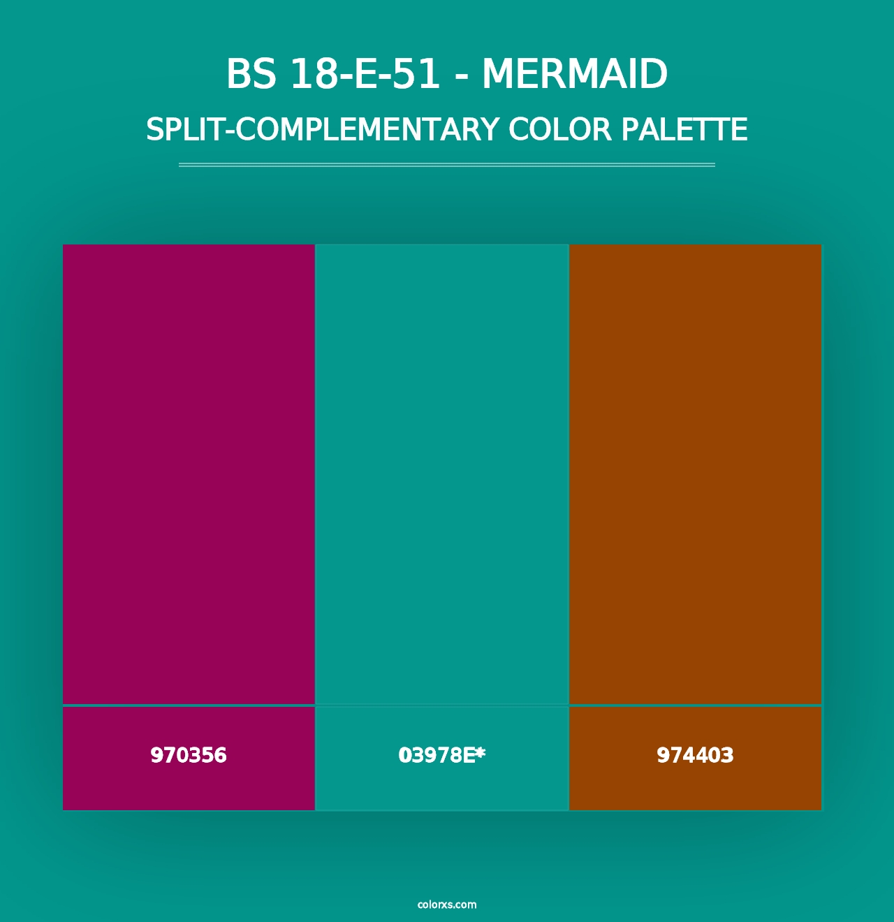 BS 18-E-51 - Mermaid - Split-Complementary Color Palette