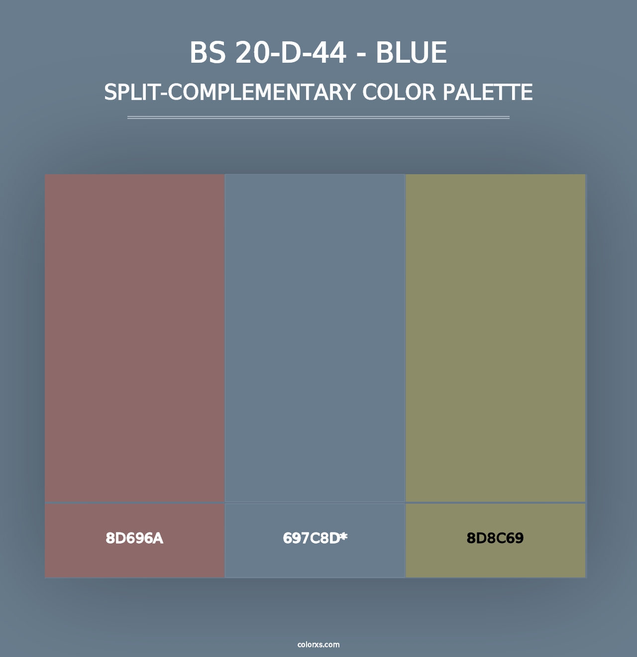 BS 20-D-44 - Blue - Split-Complementary Color Palette