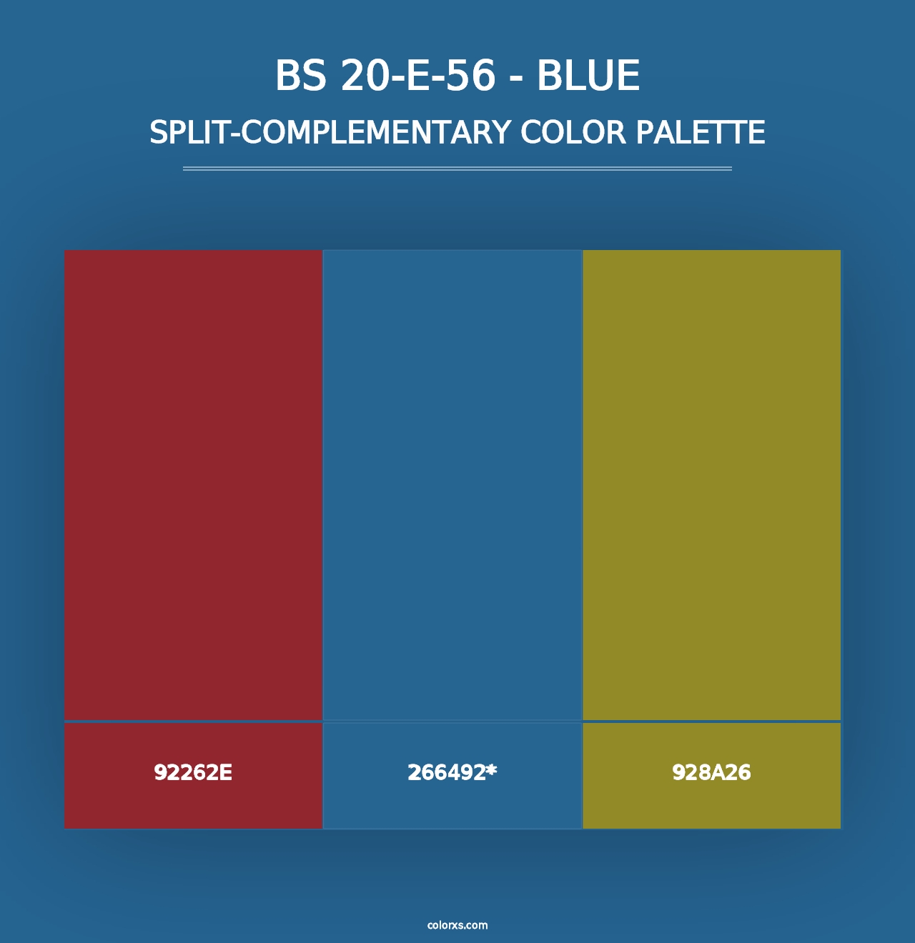 BS 20-E-56 - Blue - Split-Complementary Color Palette