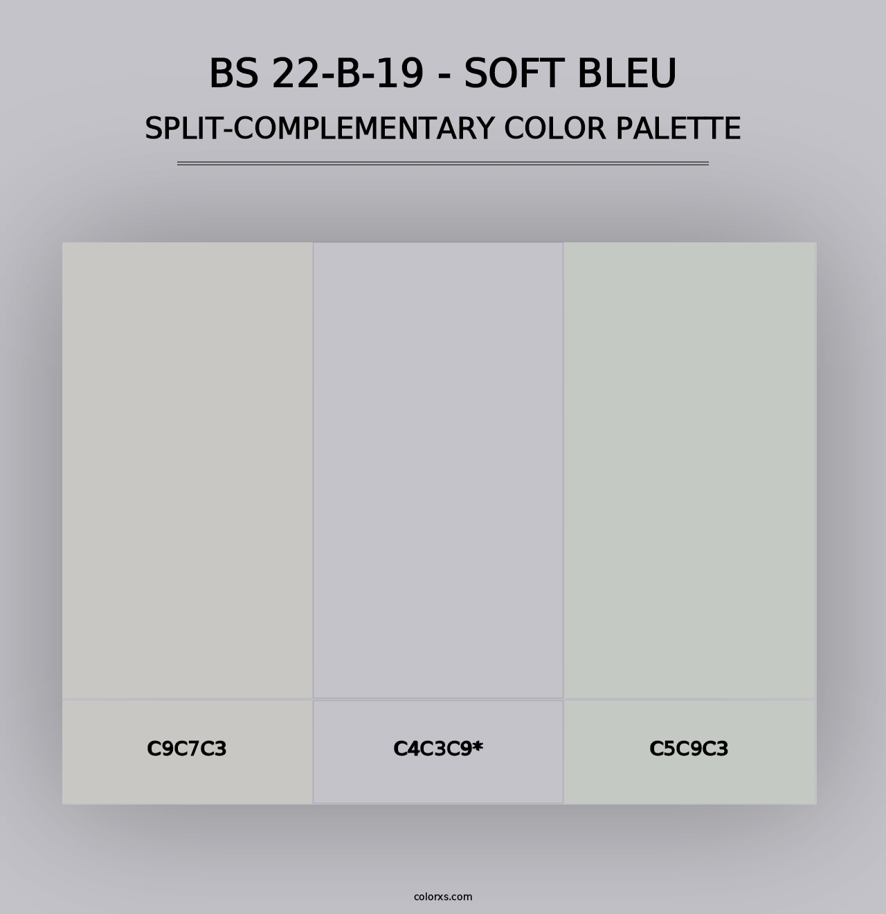 BS 22-B-19 - Soft Bleu - Split-Complementary Color Palette