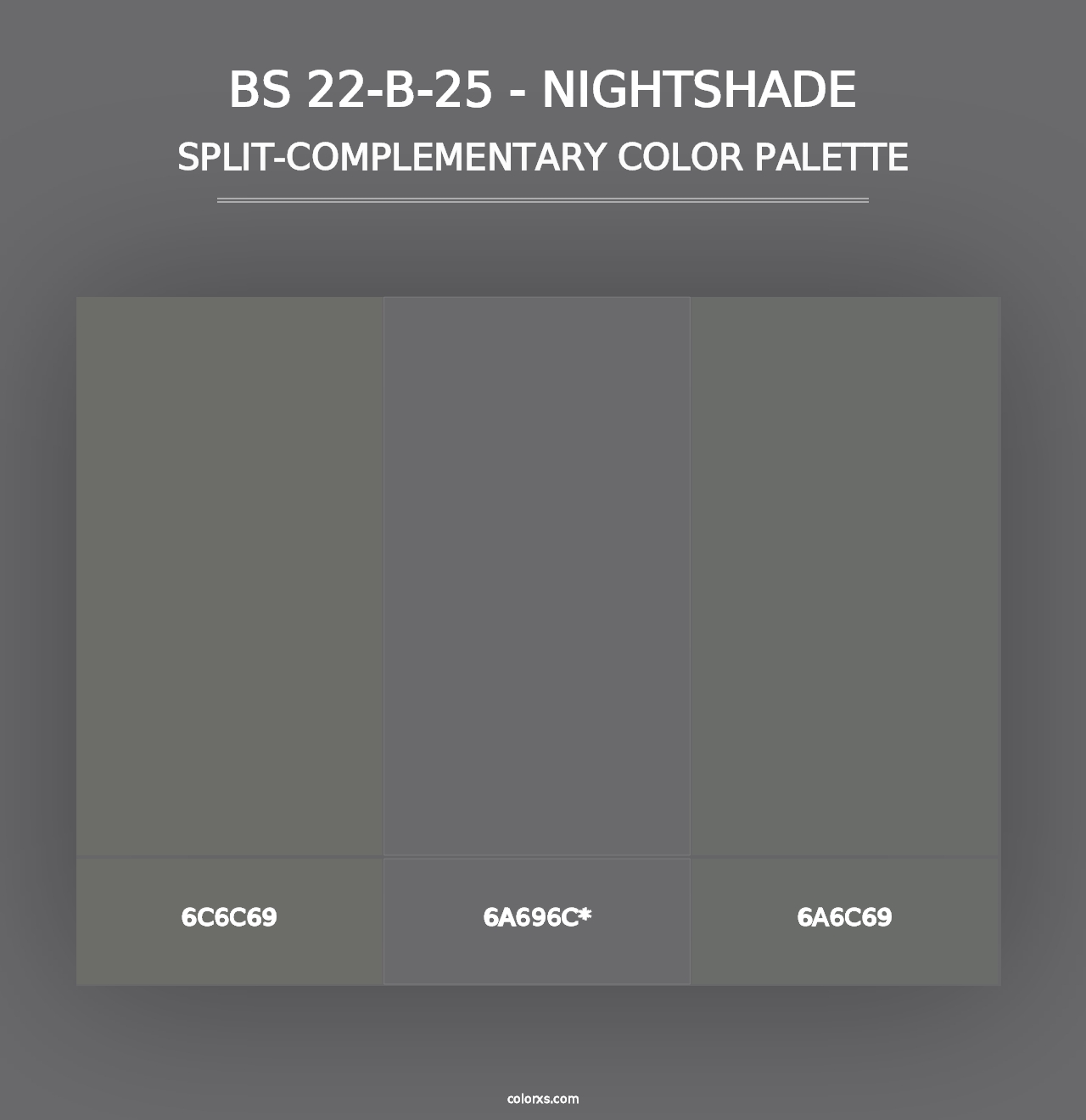 BS 22-B-25 - Nightshade - Split-Complementary Color Palette