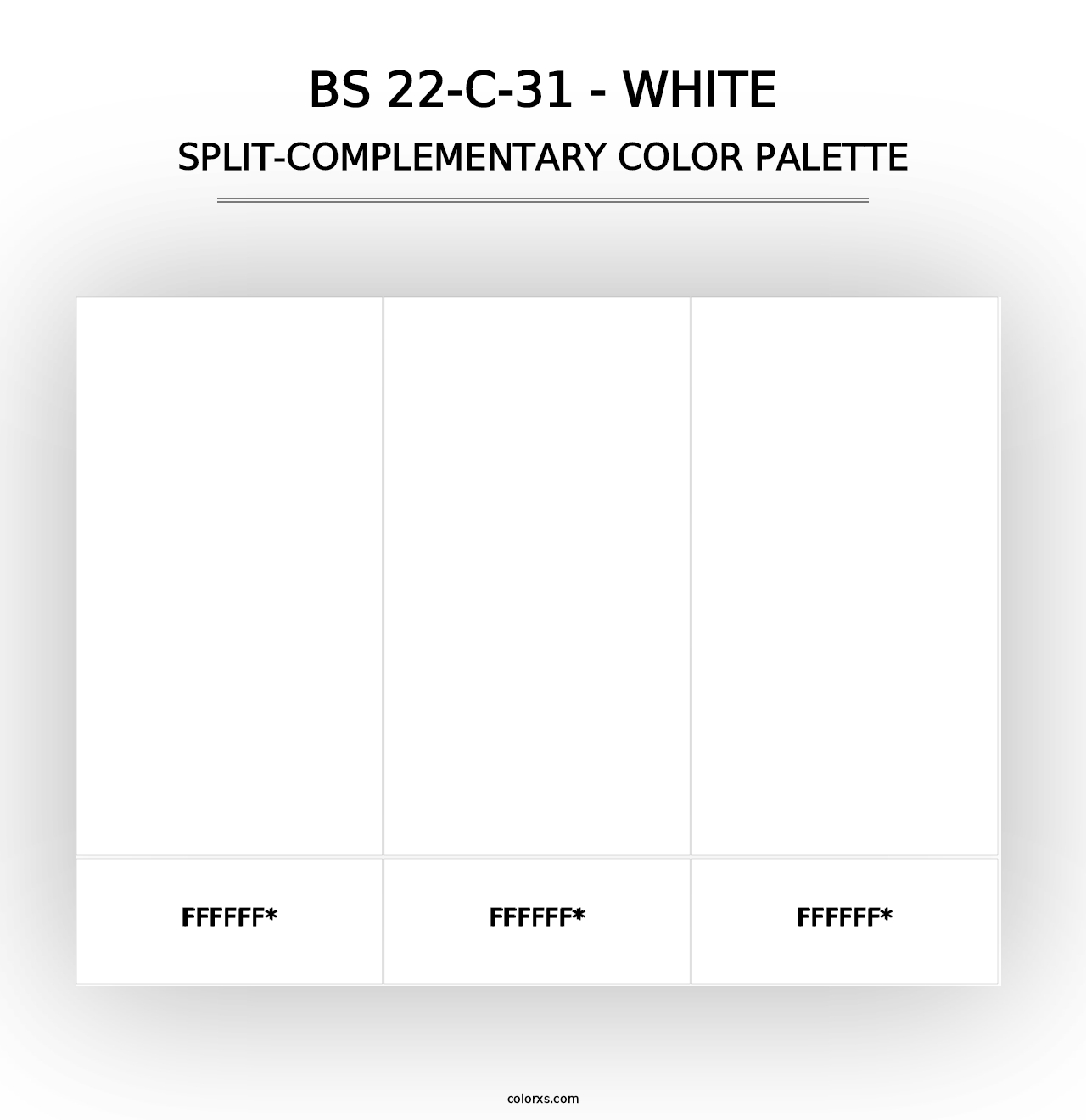 BS 22-C-31 - White - Split-Complementary Color Palette