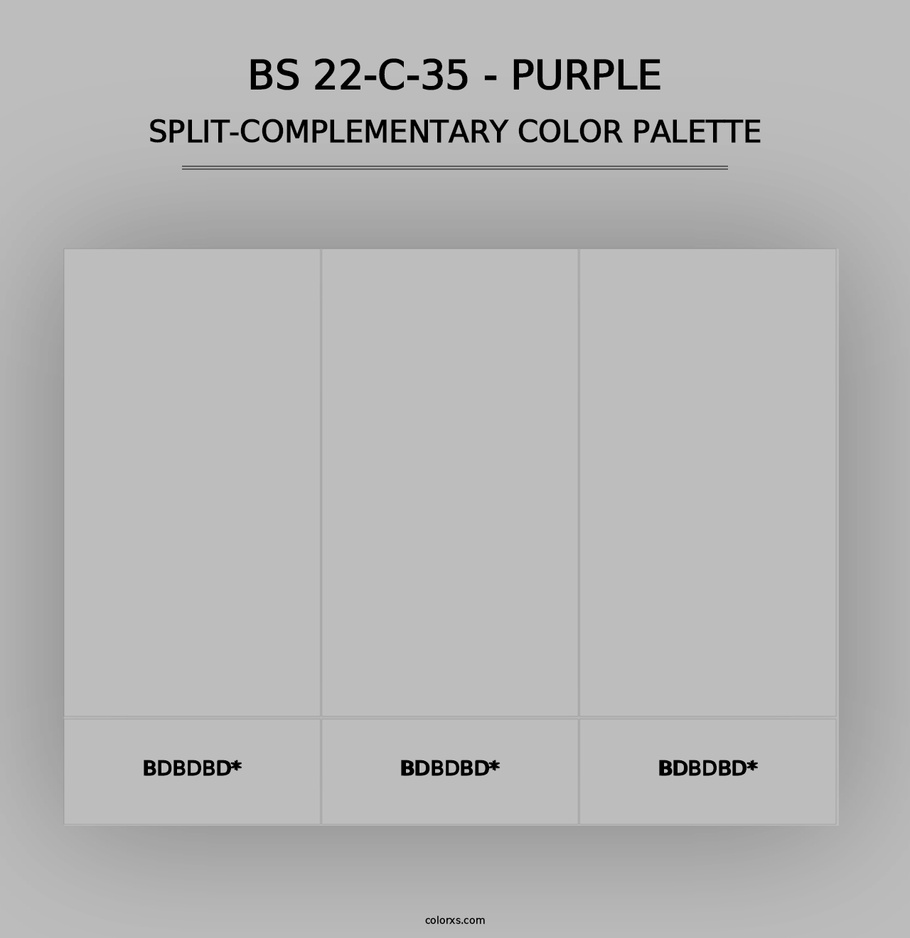 BS 22-C-35 - Purple - Split-Complementary Color Palette