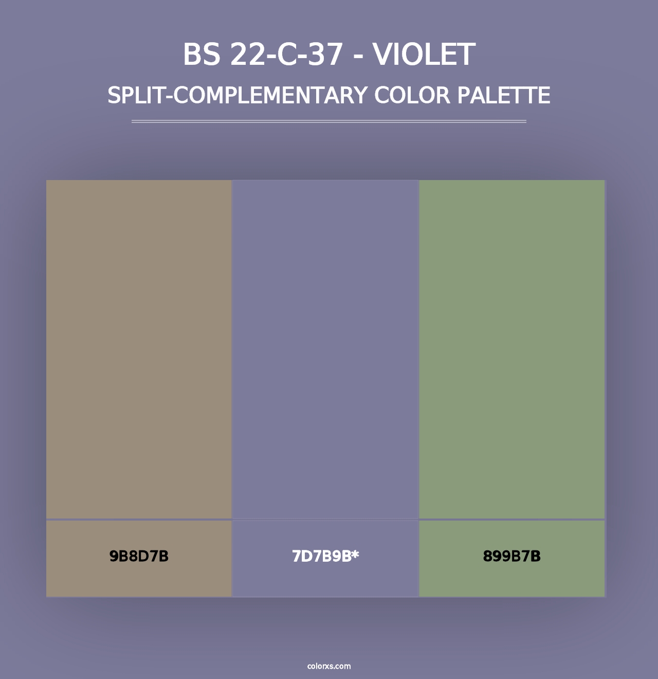 BS 22-C-37 - Violet - Split-Complementary Color Palette