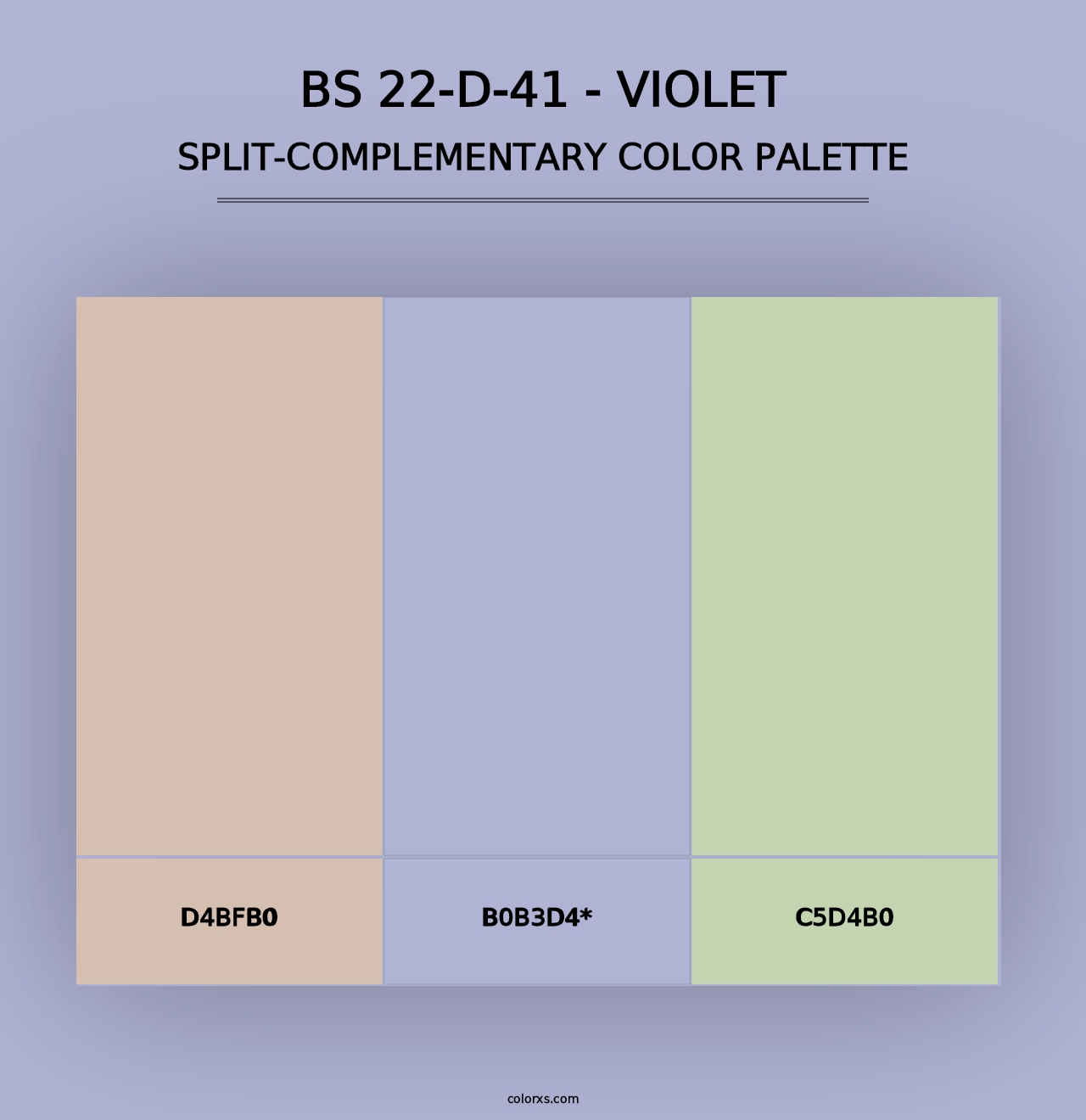 BS 22-D-41 - Violet - Split-Complementary Color Palette