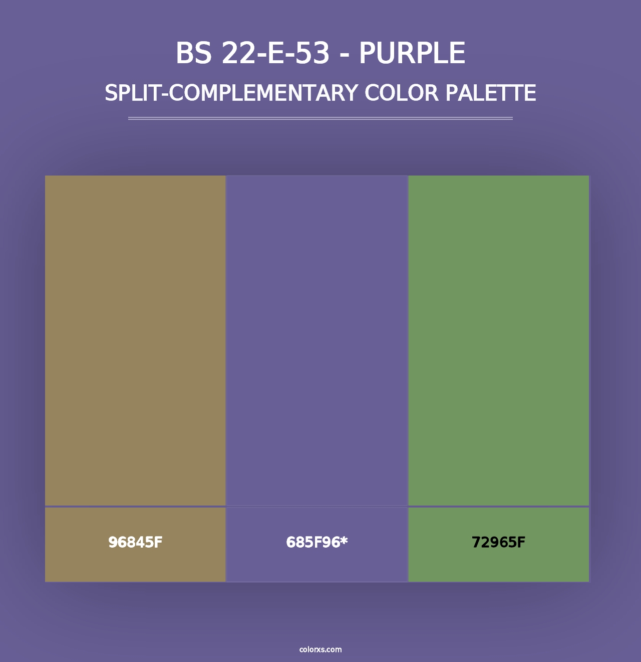 BS 22-E-53 - Purple - Split-Complementary Color Palette