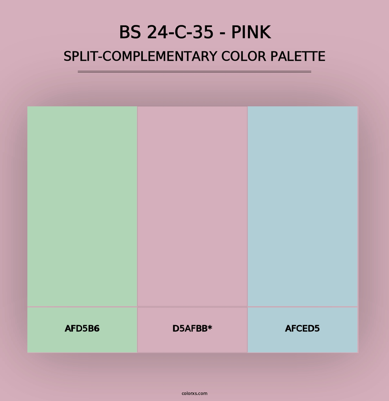 BS 24-C-35 - Pink - Split-Complementary Color Palette