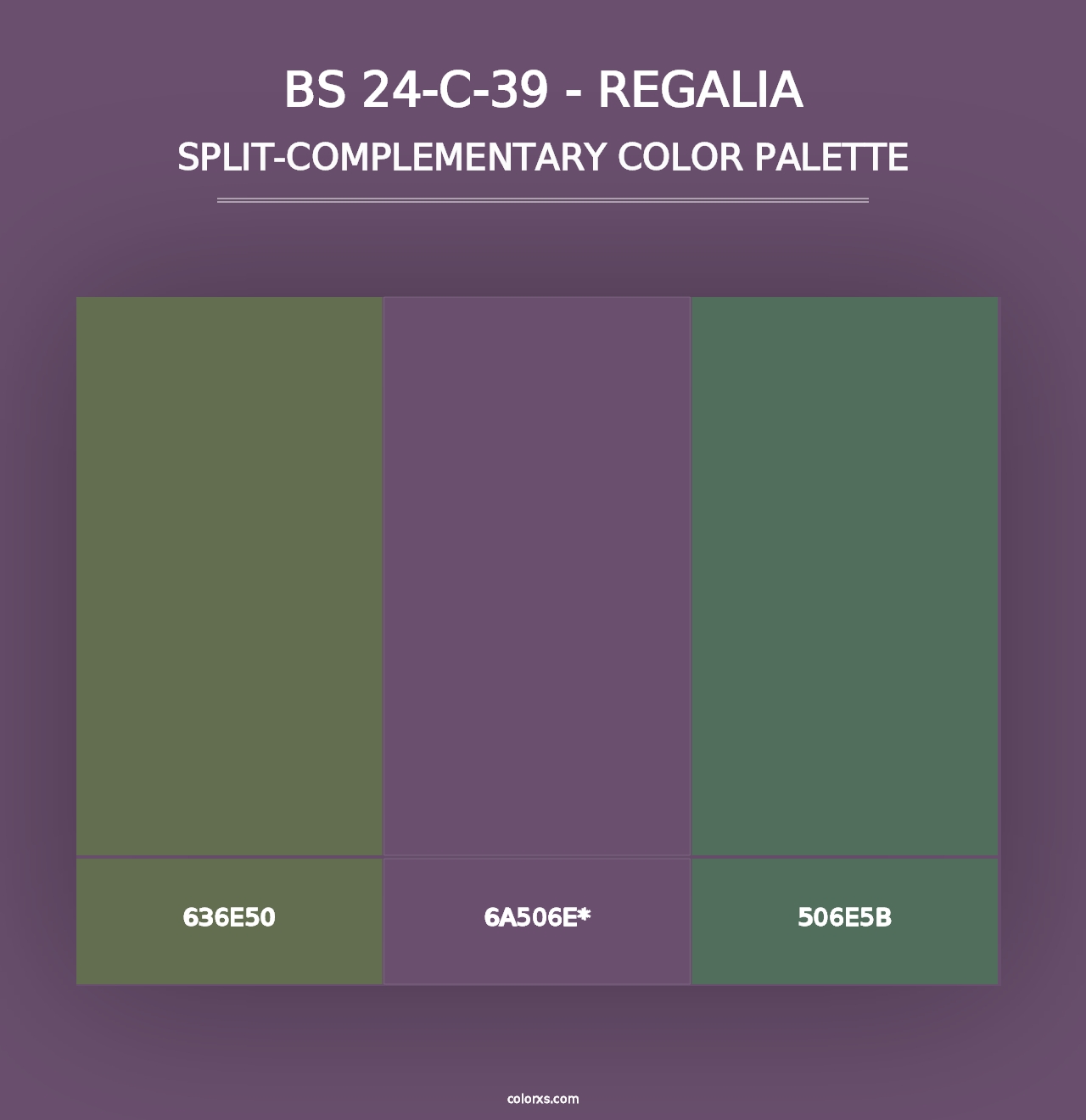 BS 24-C-39 - Regalia - Split-Complementary Color Palette