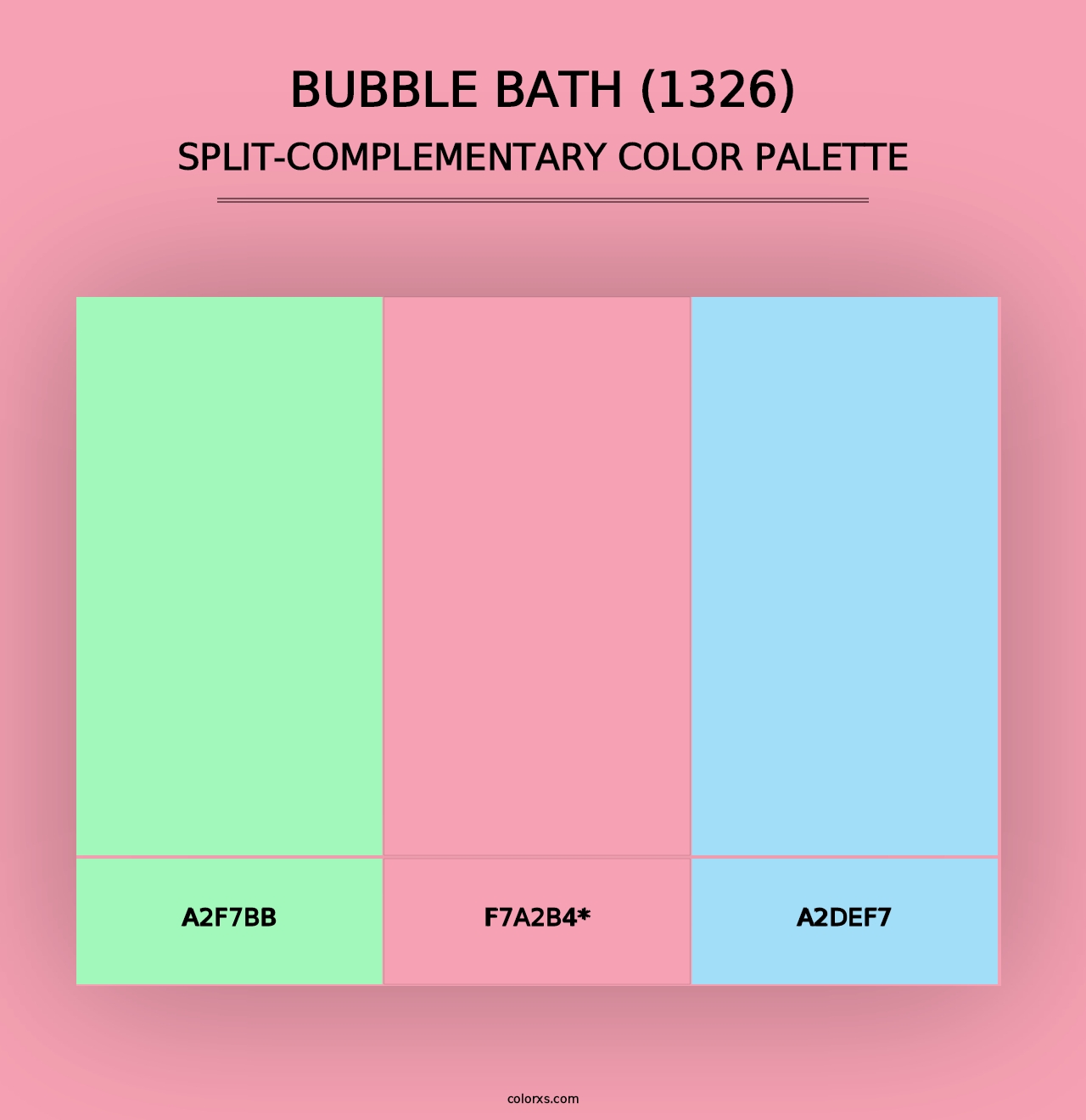 Bubble Bath (1326) - Split-Complementary Color Palette