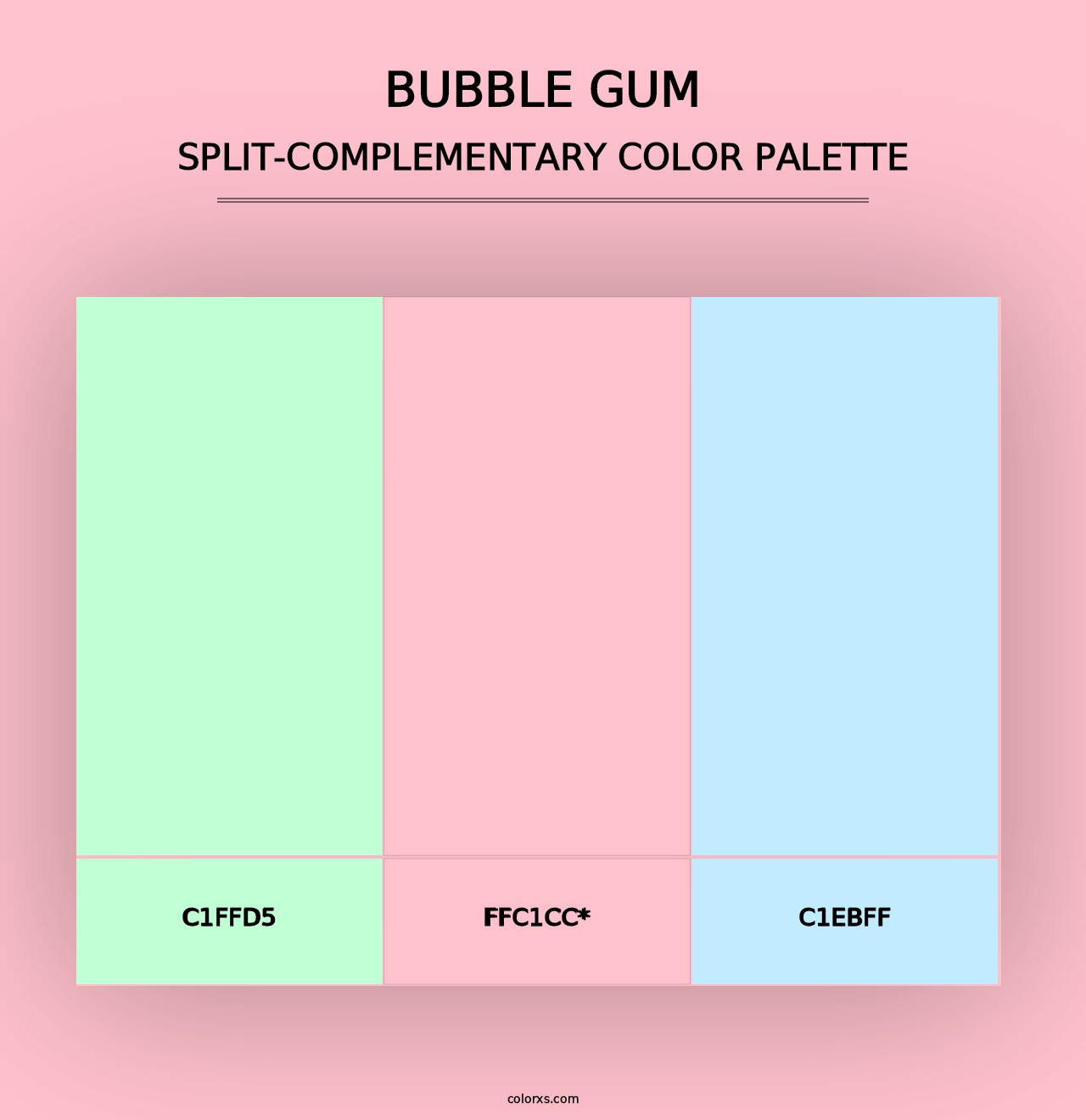 Bubble Gum - Split-Complementary Color Palette