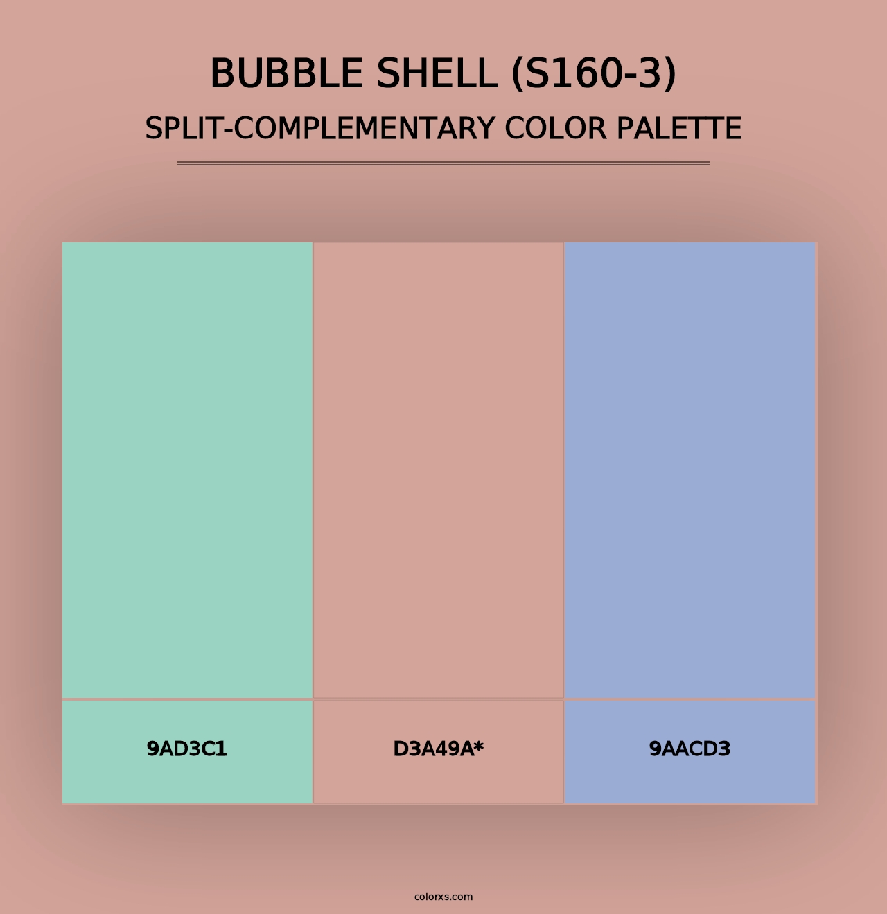 Bubble Shell (S160-3) - Split-Complementary Color Palette