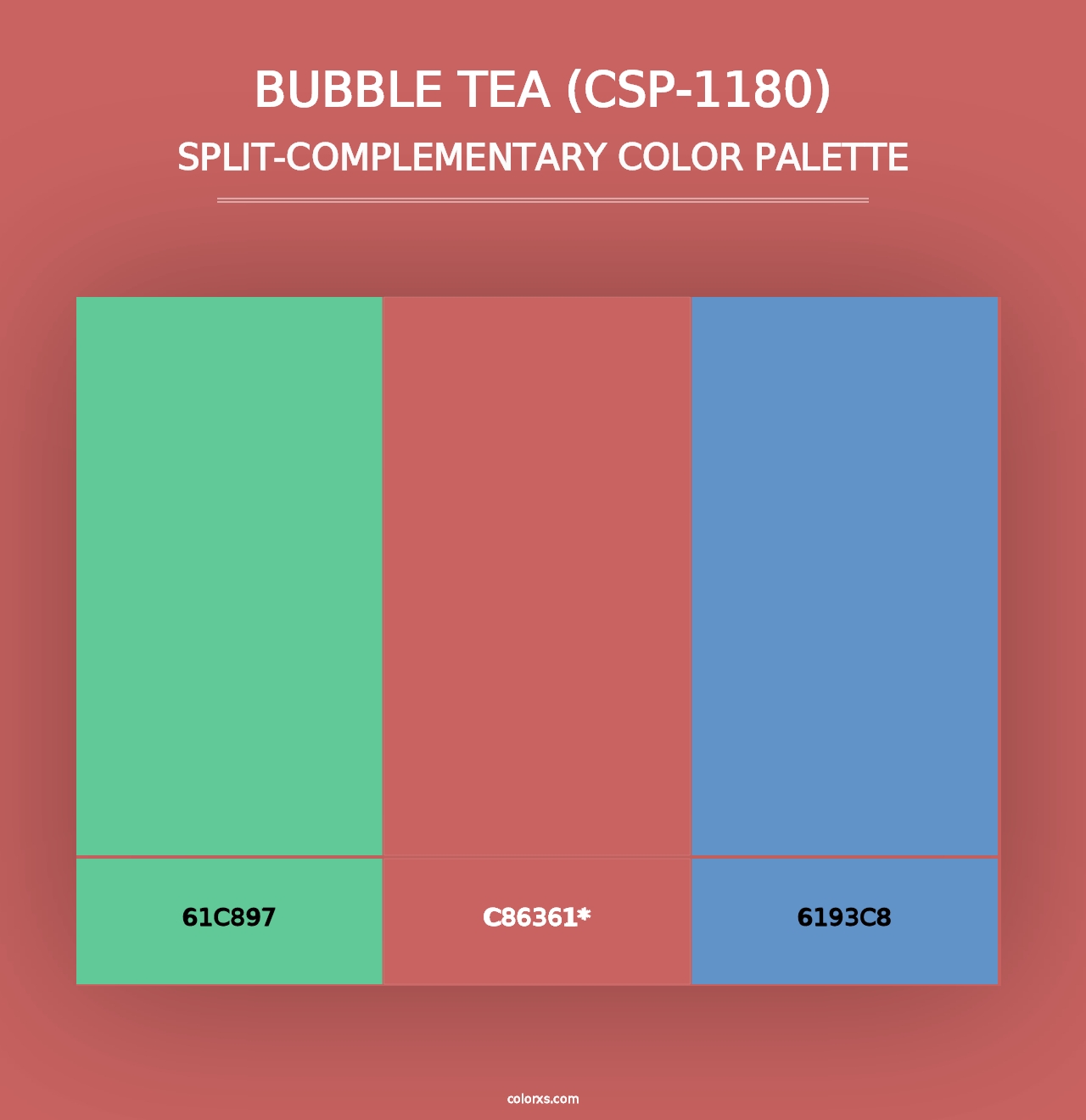 Bubble Tea (CSP-1180) - Split-Complementary Color Palette