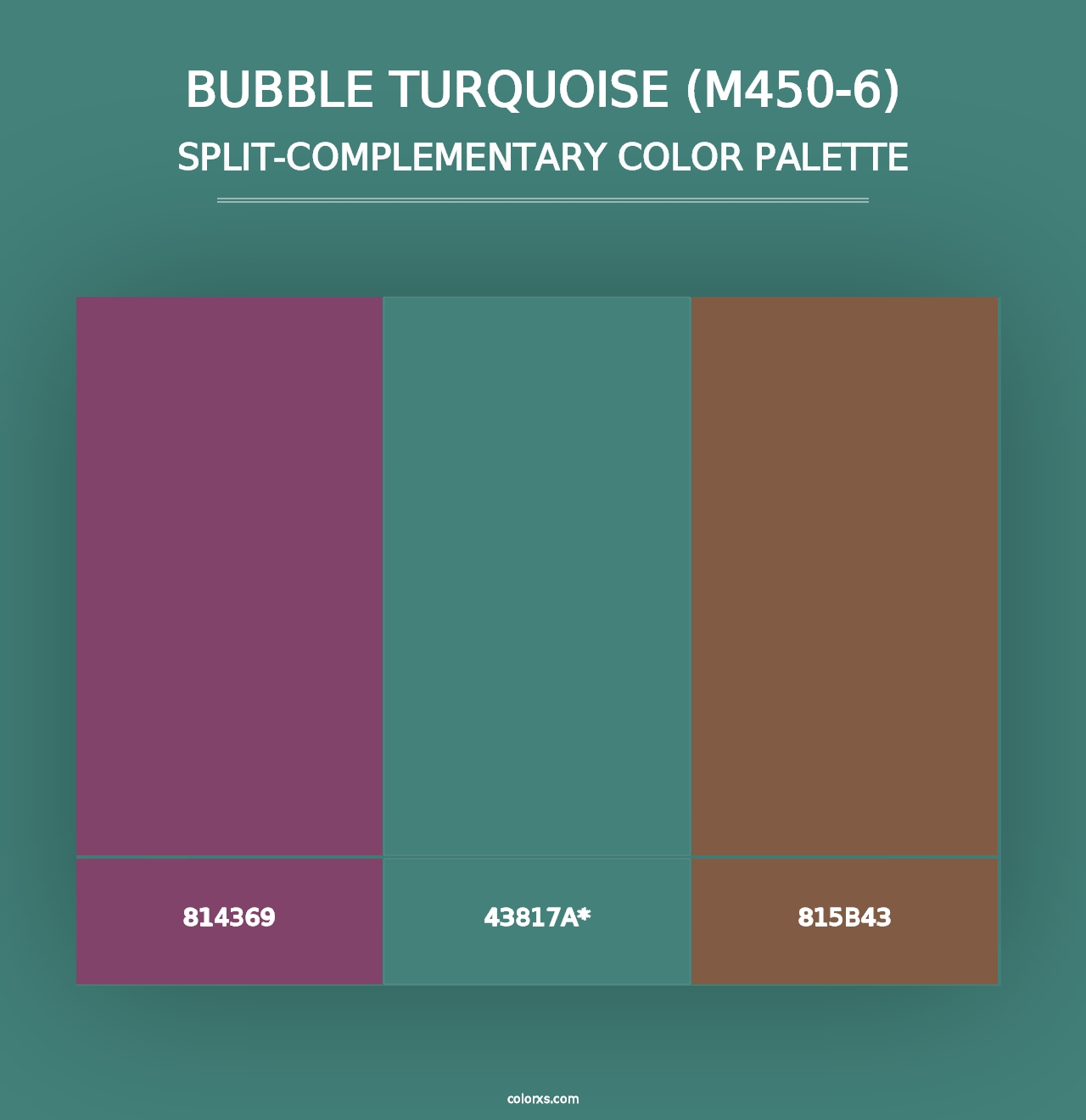 Bubble Turquoise (M450-6) - Split-Complementary Color Palette