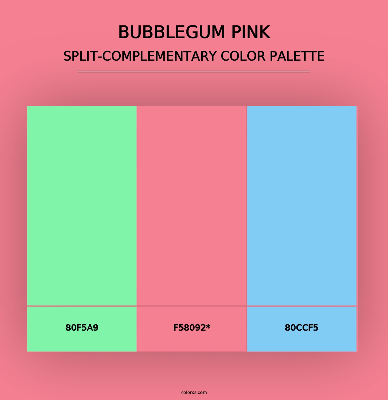 Bubblegum Pink - Split-Complementary Color Palette