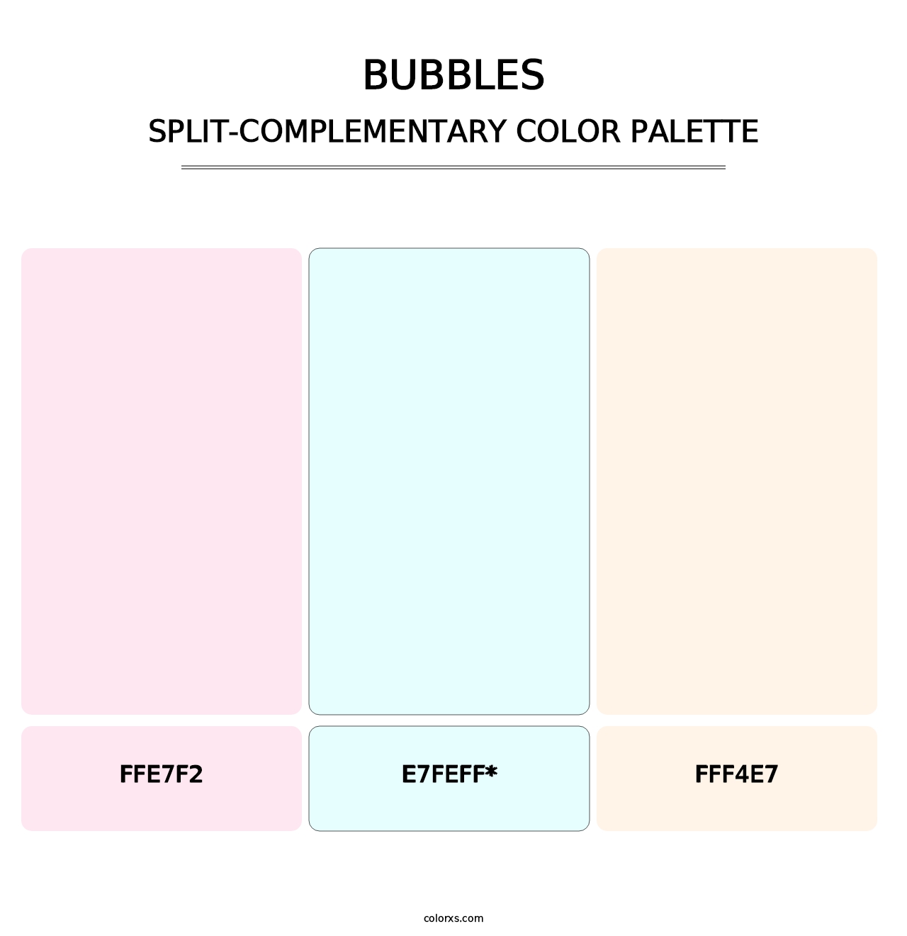 Bubbles - Split-Complementary Color Palette