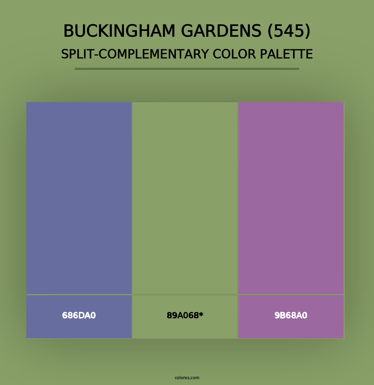 Buckingham Gardens (545) - Split-Complementary Color Palette