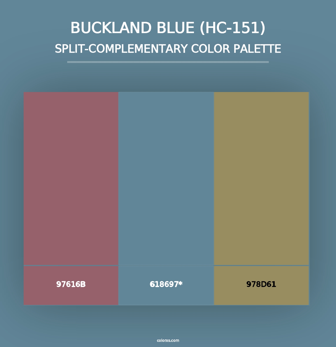 Buckland Blue (HC-151) - Split-Complementary Color Palette