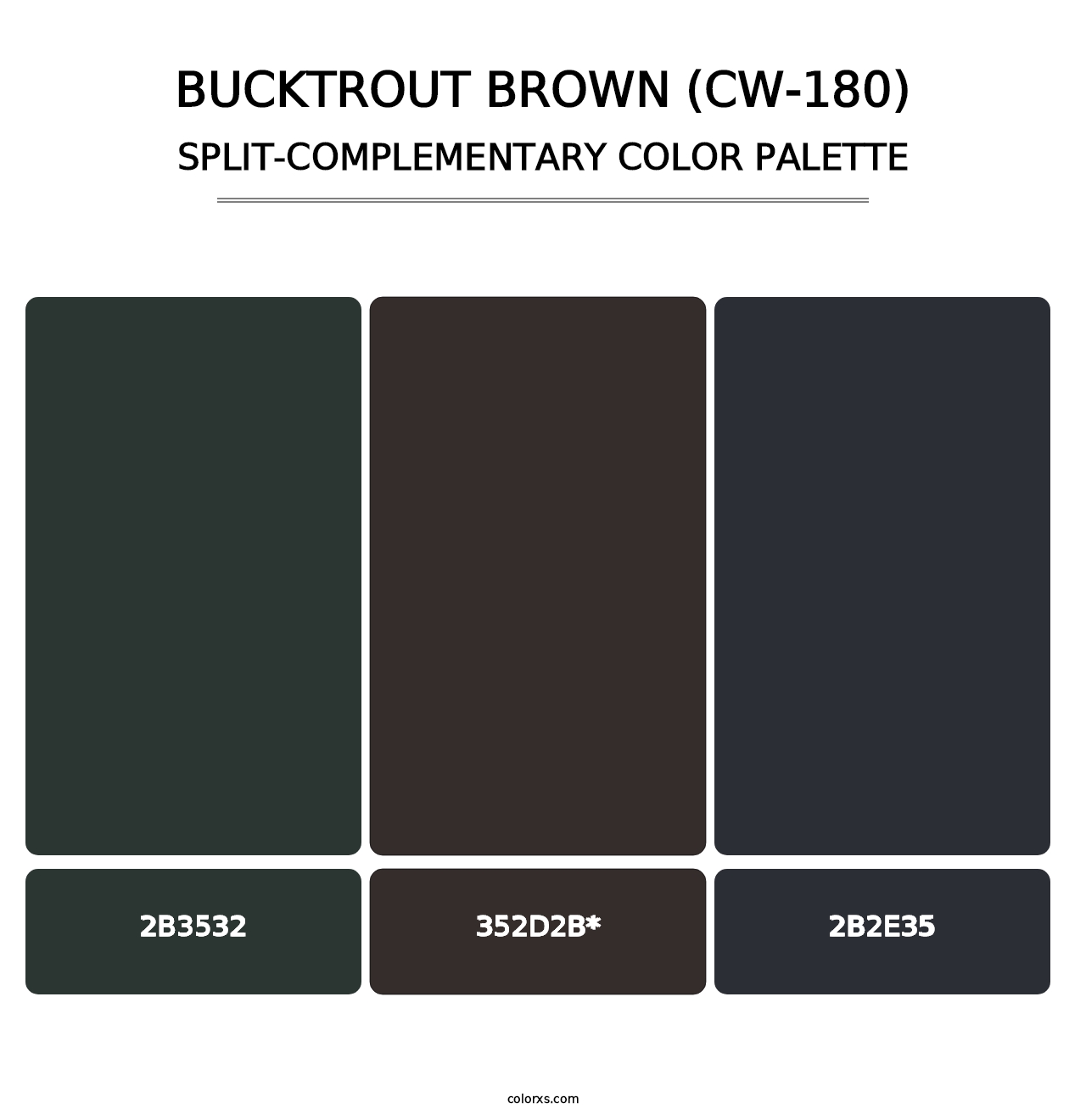 Bucktrout Brown (CW-180) - Split-Complementary Color Palette