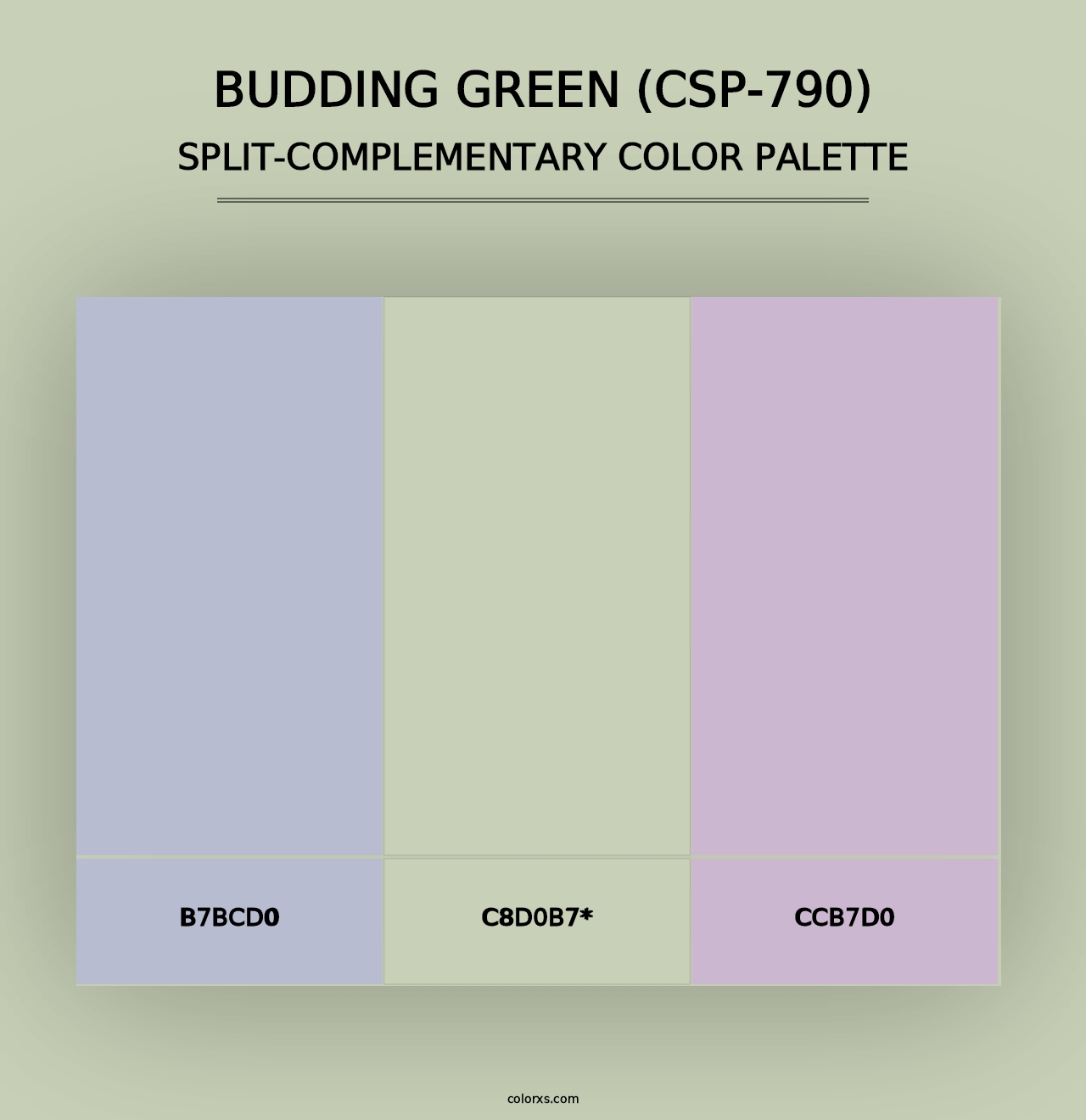 Budding Green (CSP-790) - Split-Complementary Color Palette