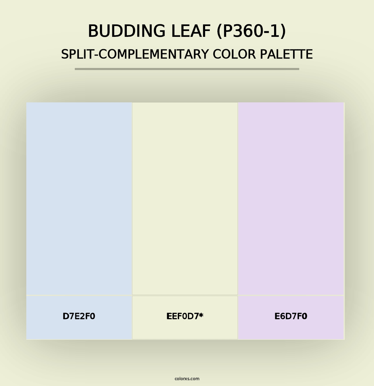 Budding Leaf (P360-1) - Split-Complementary Color Palette