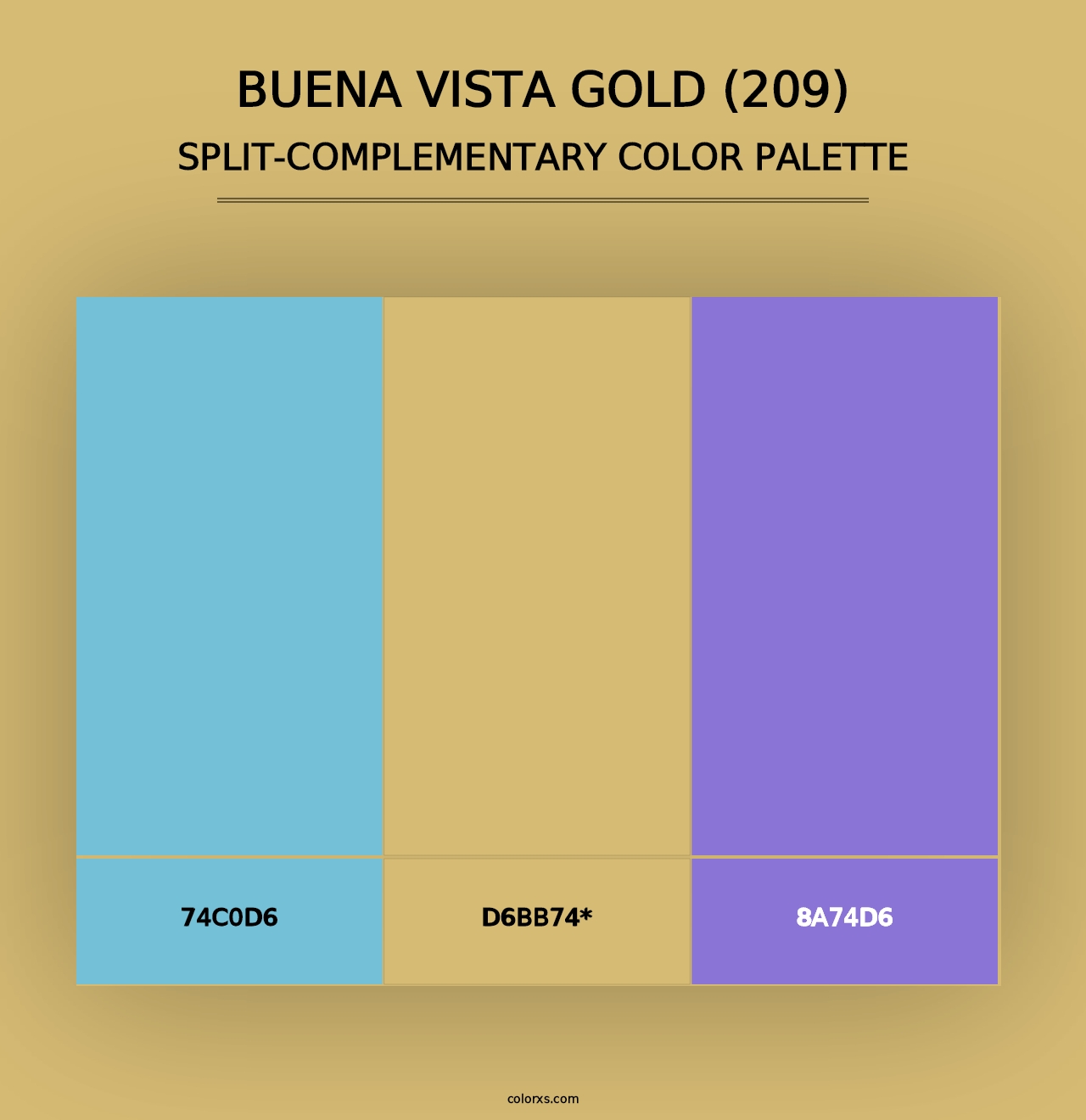 Buena Vista Gold (209) - Split-Complementary Color Palette