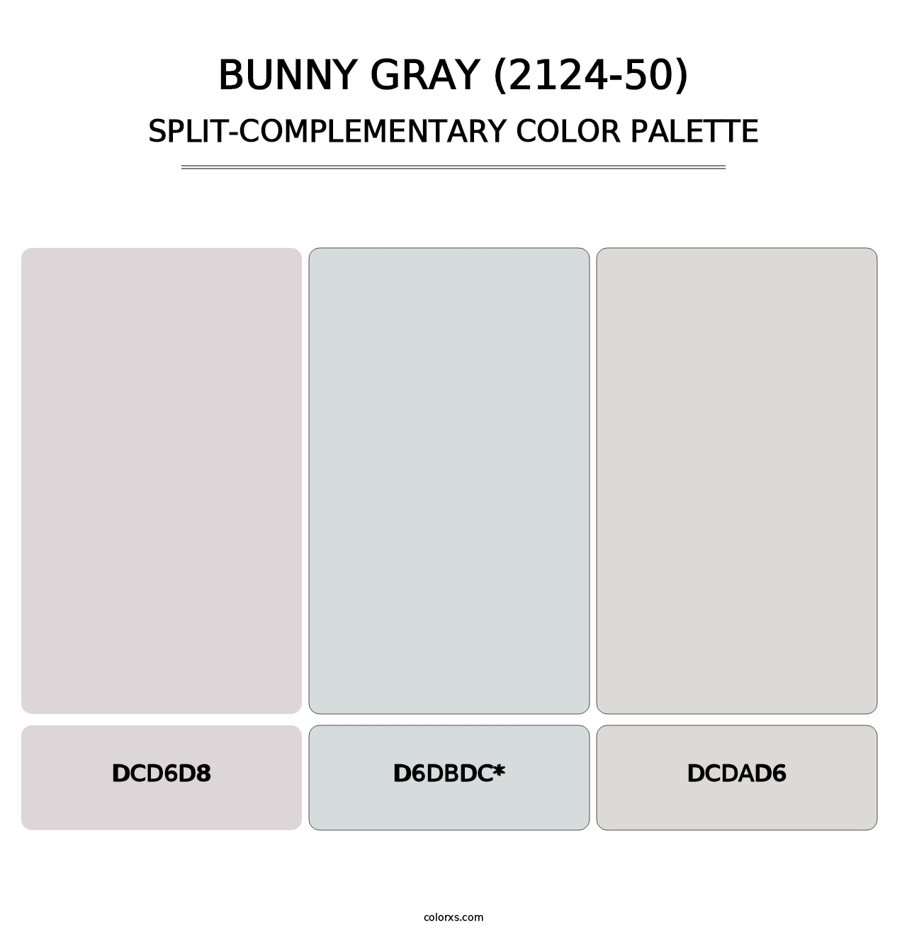 Bunny Gray (2124-50) - Split-Complementary Color Palette