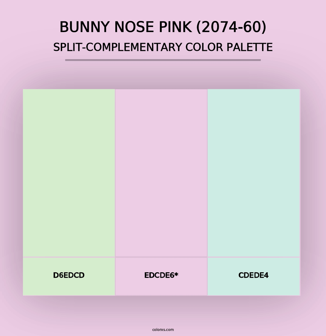 Bunny Nose Pink (2074-60) - Split-Complementary Color Palette