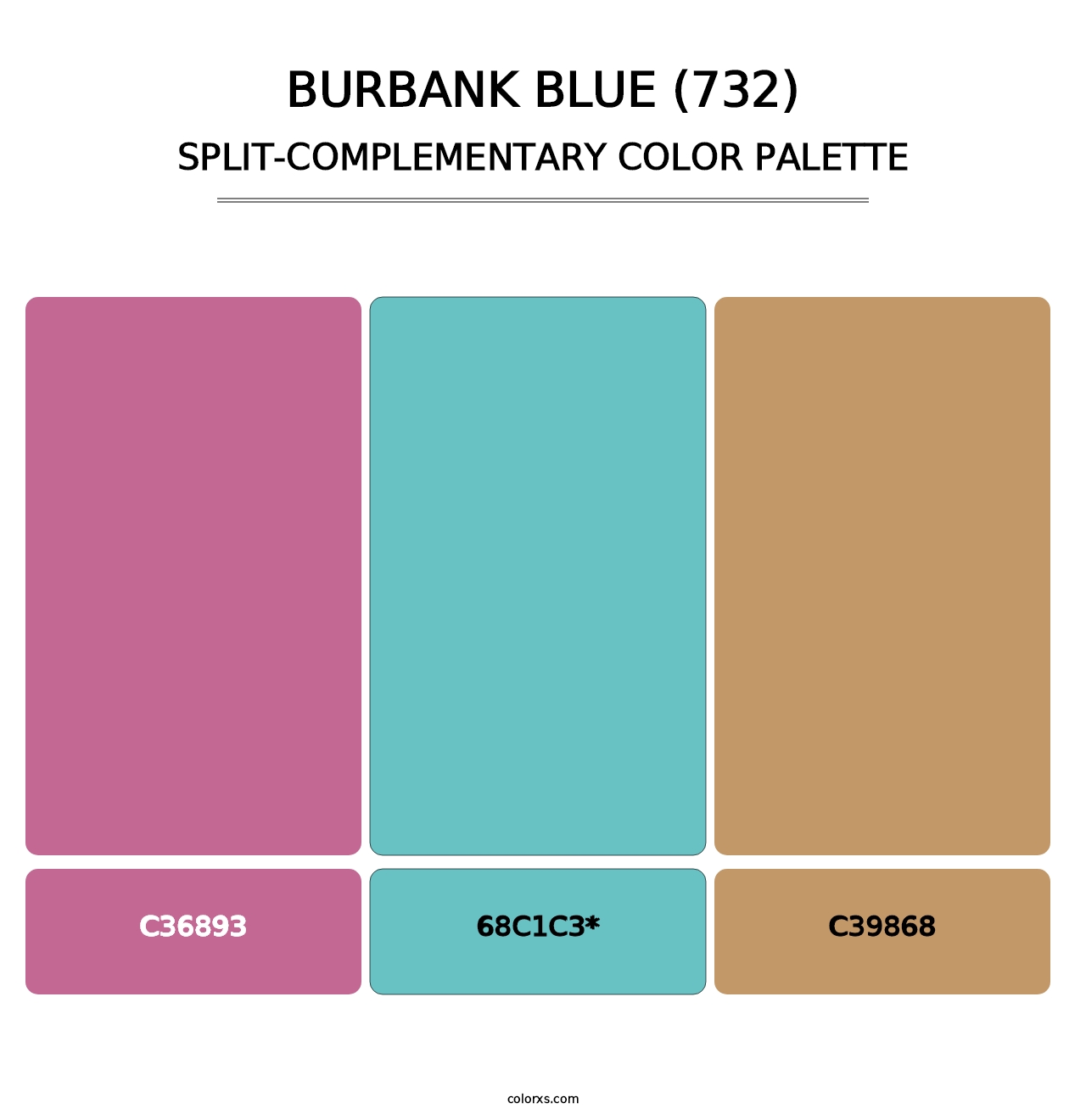 Burbank Blue (732) - Split-Complementary Color Palette