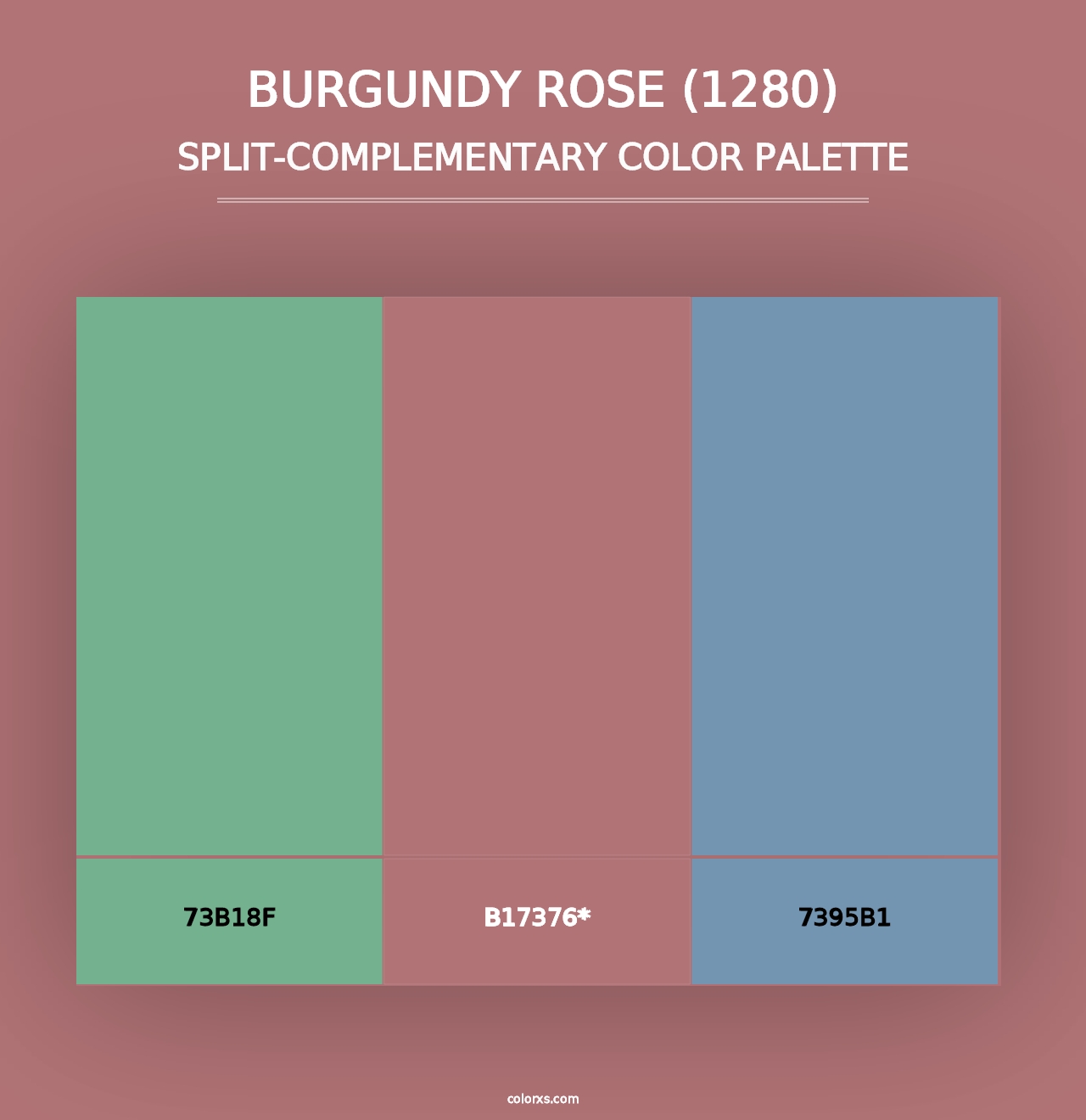 Burgundy Rose (1280) - Split-Complementary Color Palette