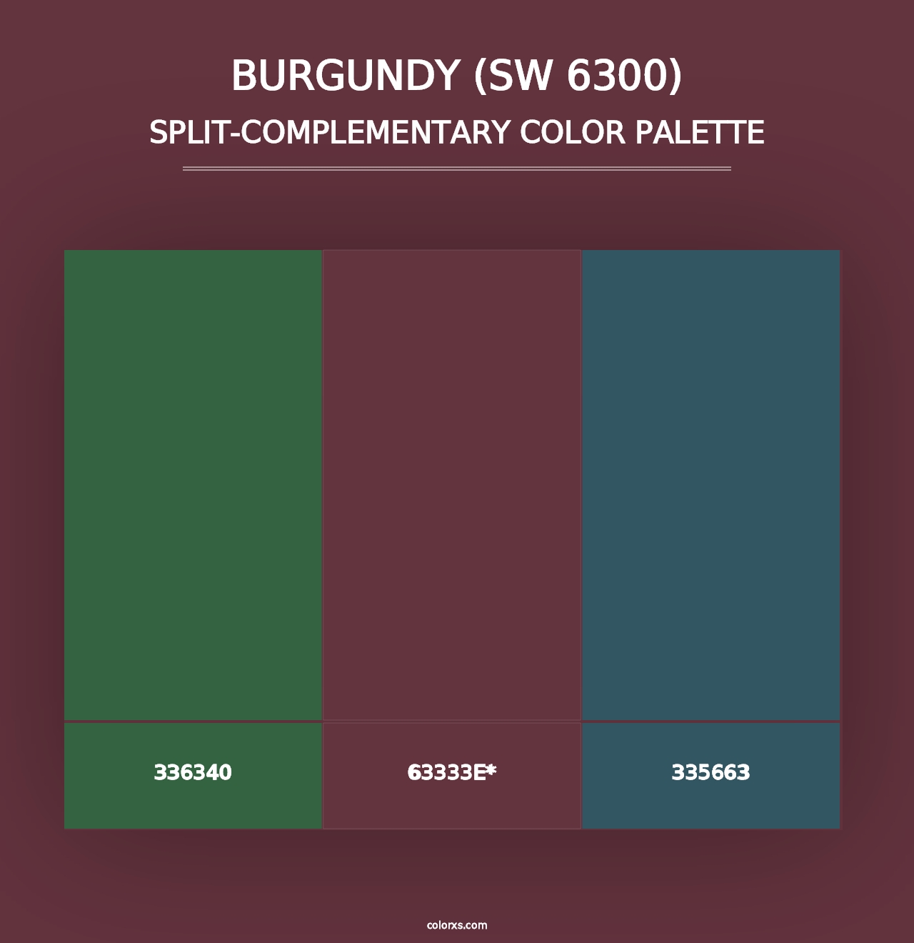 Burgundy (SW 6300) - Split-Complementary Color Palette