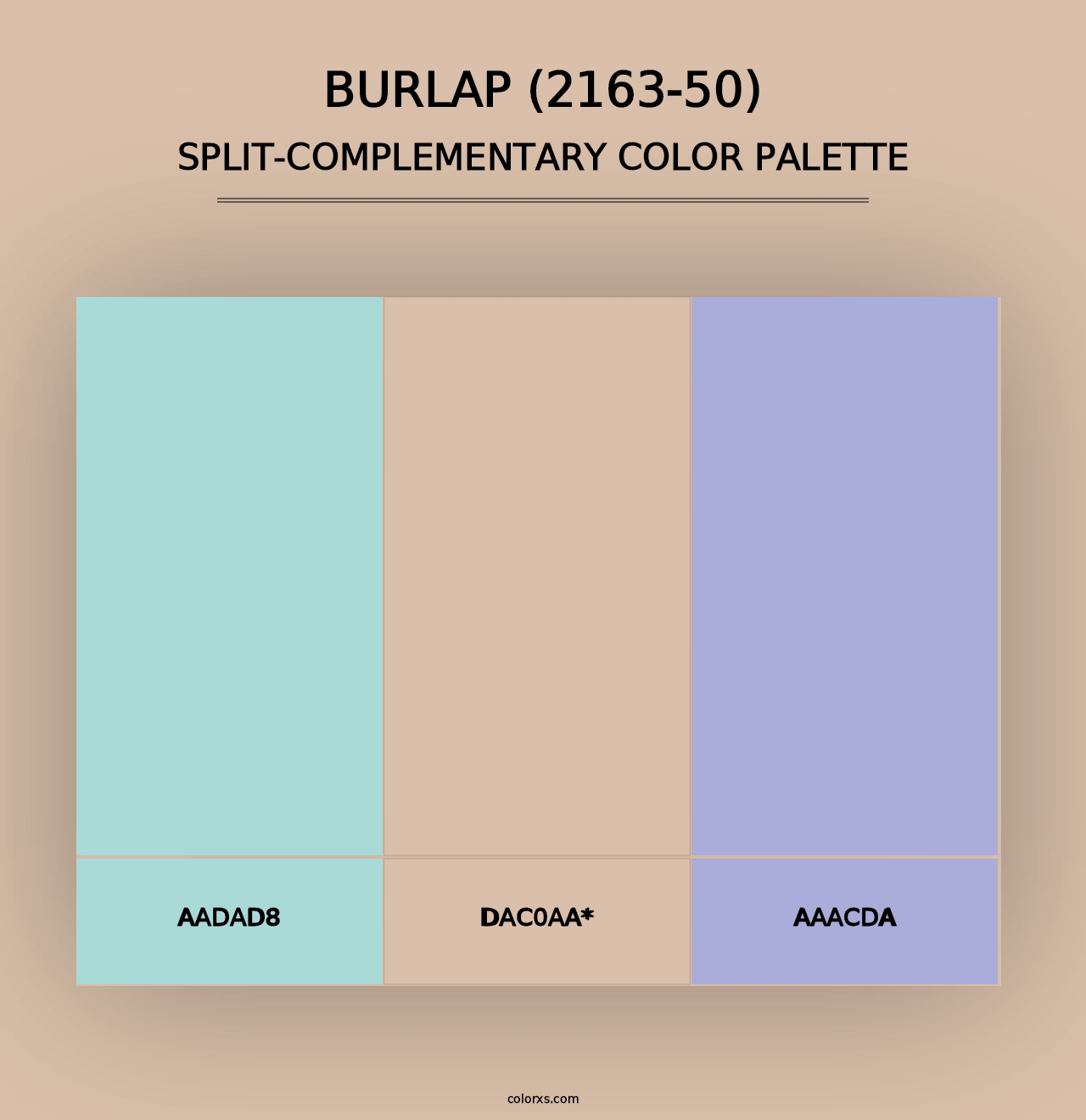 Burlap (2163-50) - Split-Complementary Color Palette