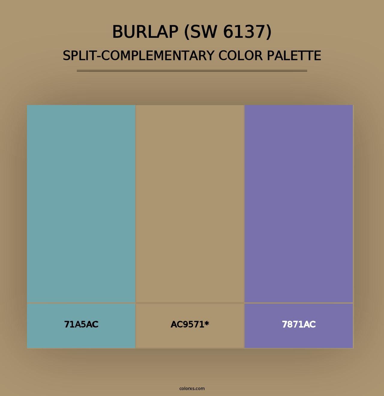 Burlap (SW 6137) - Split-Complementary Color Palette