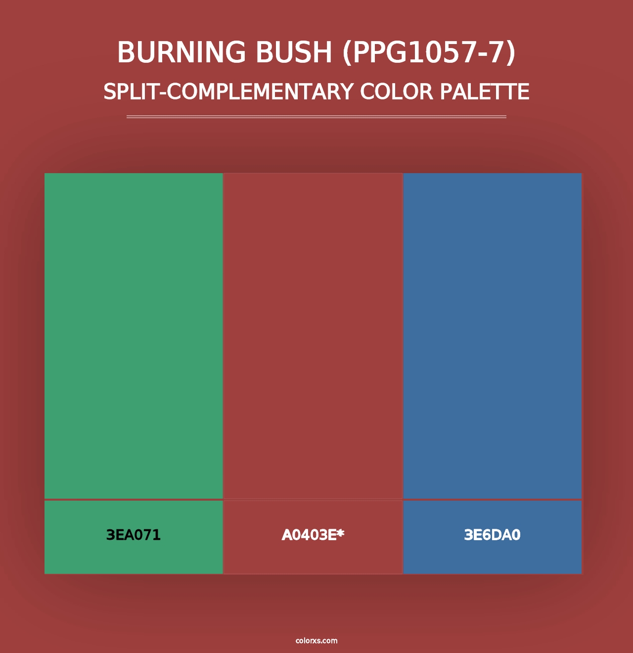 Burning Bush (PPG1057-7) - Split-Complementary Color Palette