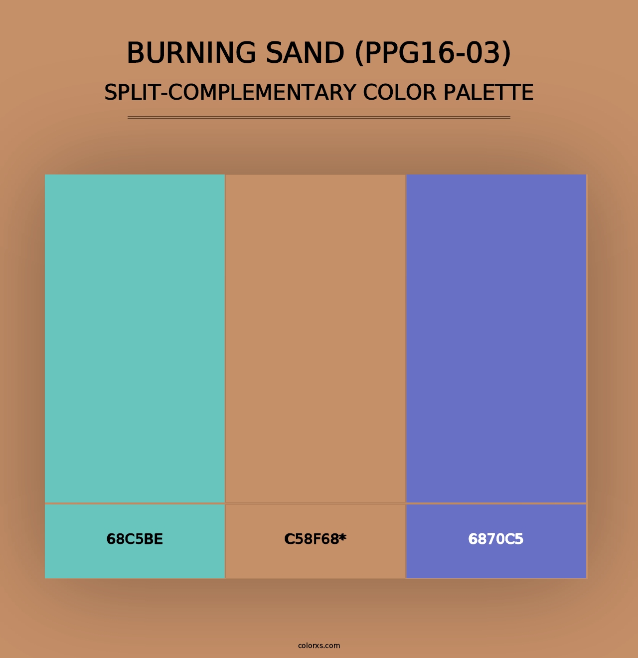 Burning Sand (PPG16-03) - Split-Complementary Color Palette