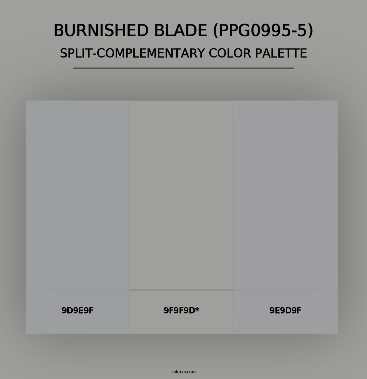 Burnished Blade (PPG0995-5) - Split-Complementary Color Palette