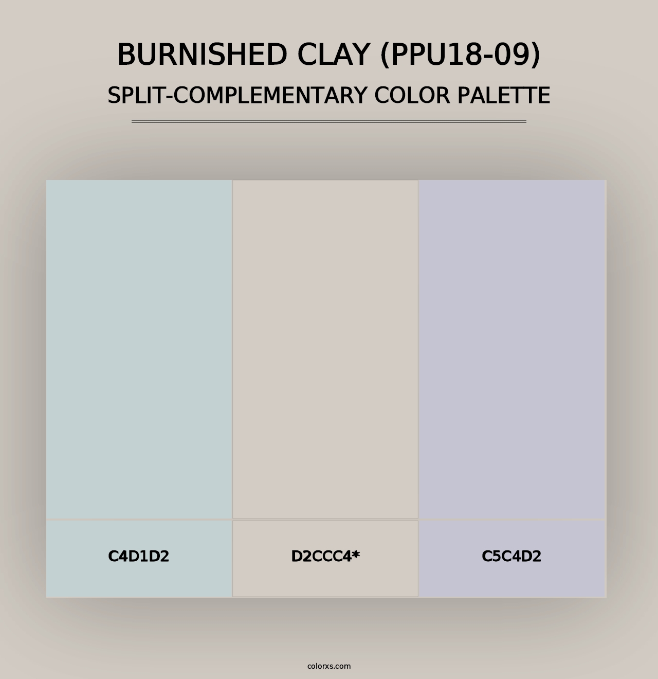 Burnished Clay (PPU18-09) - Split-Complementary Color Palette