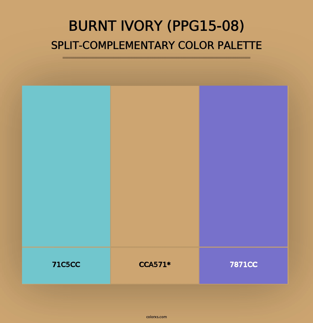 Burnt Ivory (PPG15-08) - Split-Complementary Color Palette