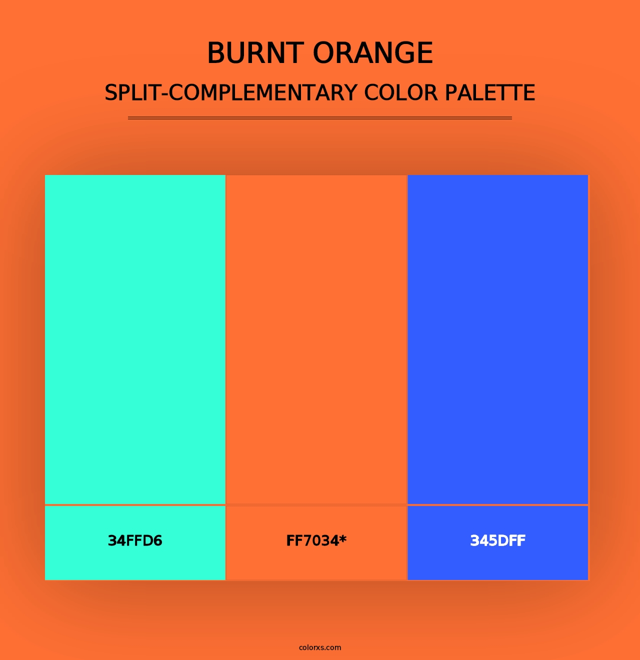 Burnt Orange - Split-Complementary Color Palette