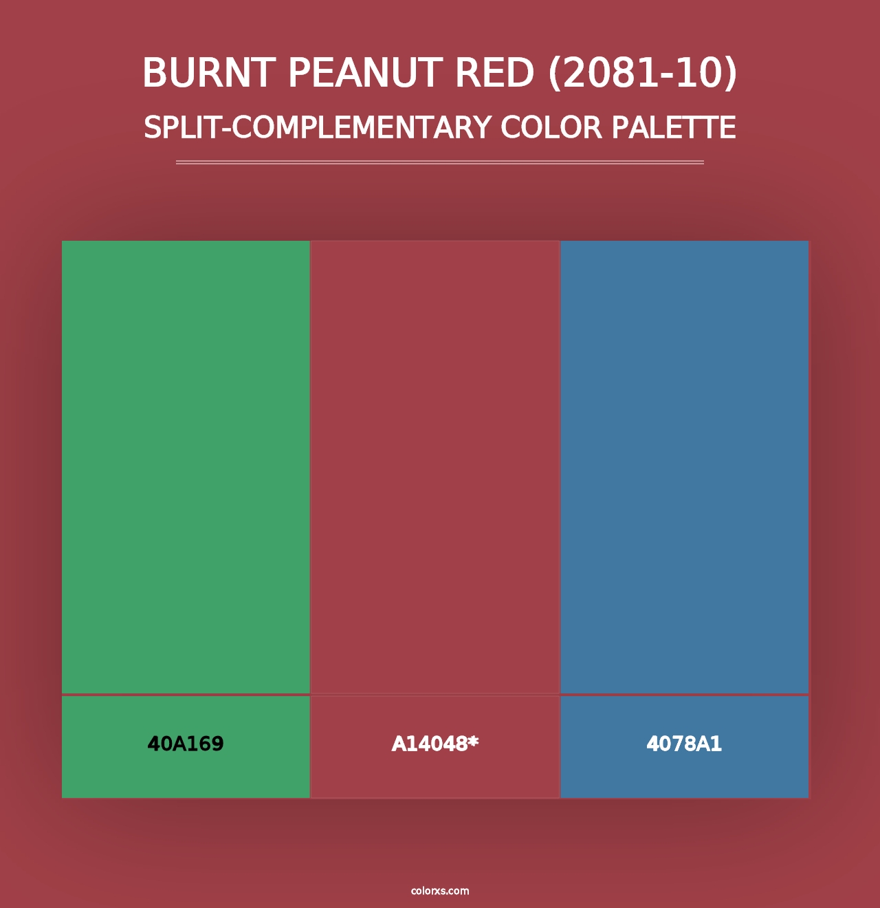 Burnt Peanut Red (2081-10) - Split-Complementary Color Palette