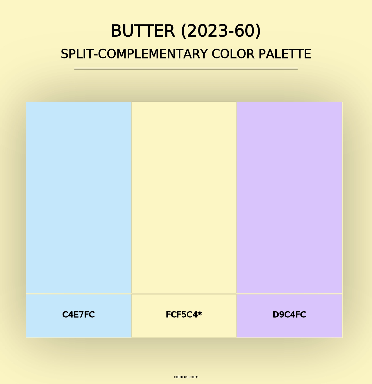 Butter (2023-60) - Split-Complementary Color Palette