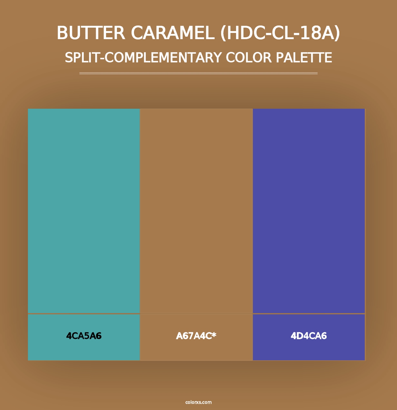 Butter Caramel (HDC-CL-18A) - Split-Complementary Color Palette