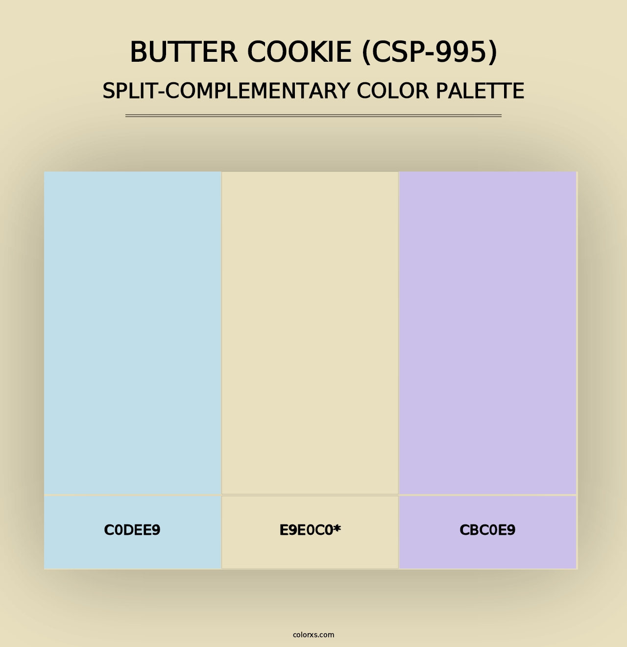 Butter Cookie (CSP-995) - Split-Complementary Color Palette