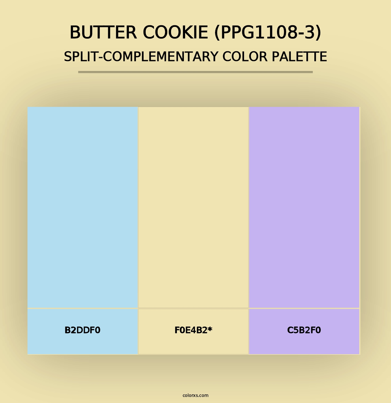 Butter Cookie (PPG1108-3) - Split-Complementary Color Palette