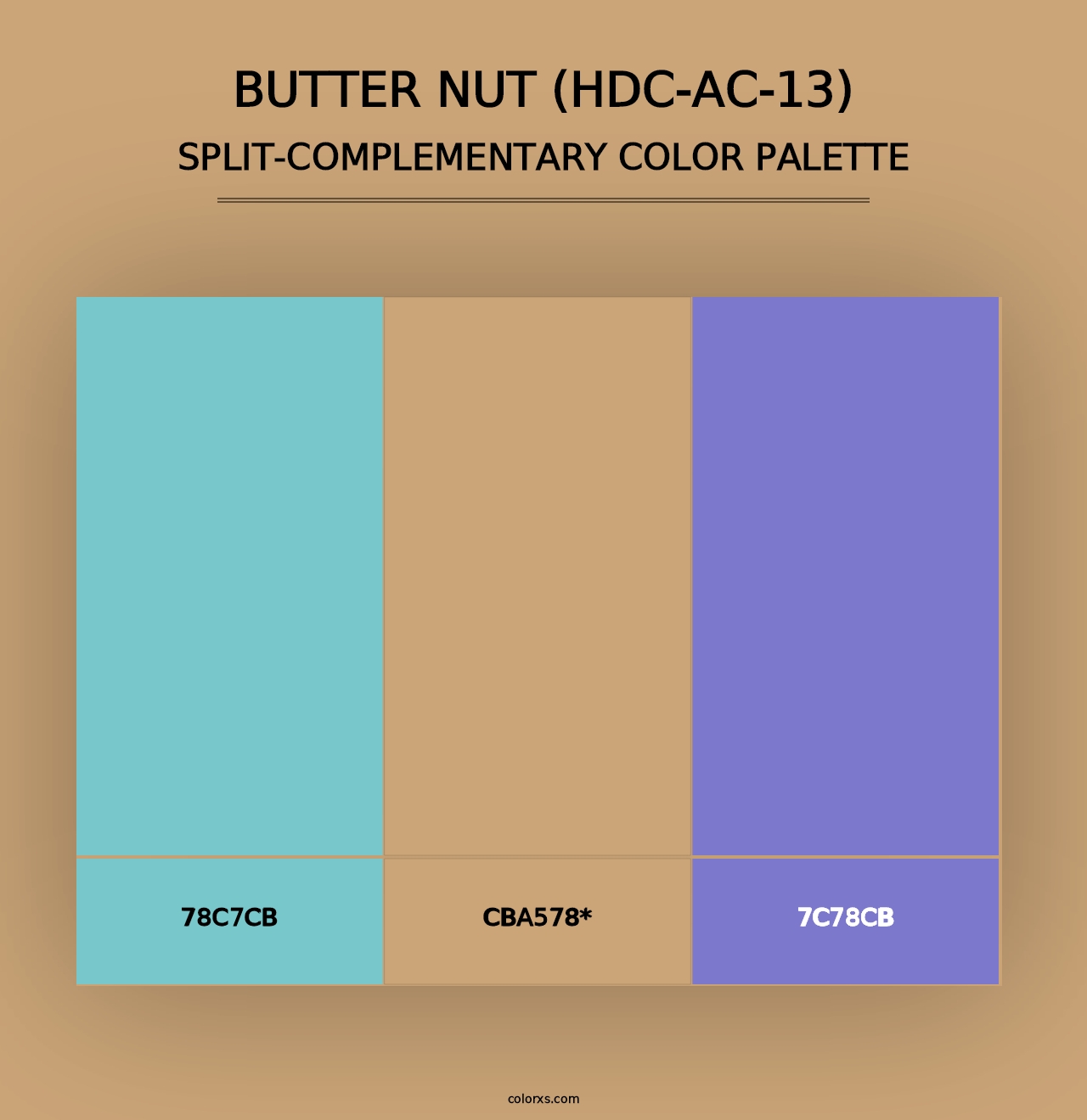 Butter Nut (HDC-AC-13) - Split-Complementary Color Palette