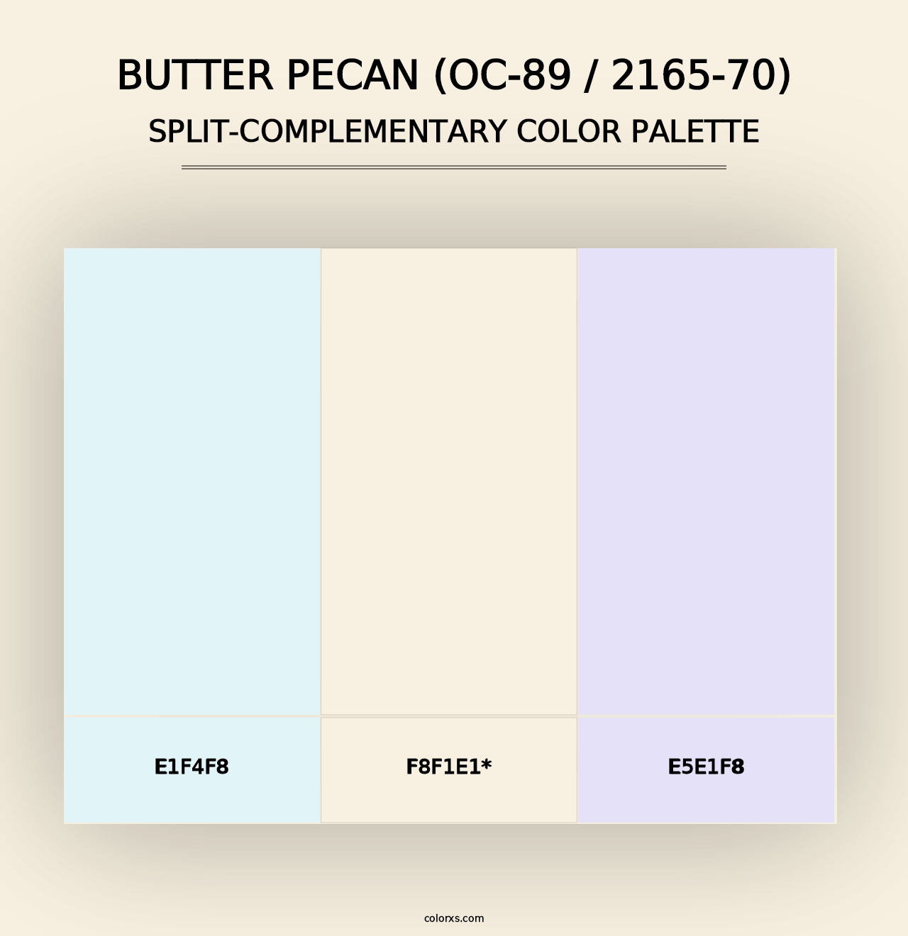 Butter Pecan (OC-89 / 2165-70) - Split-Complementary Color Palette