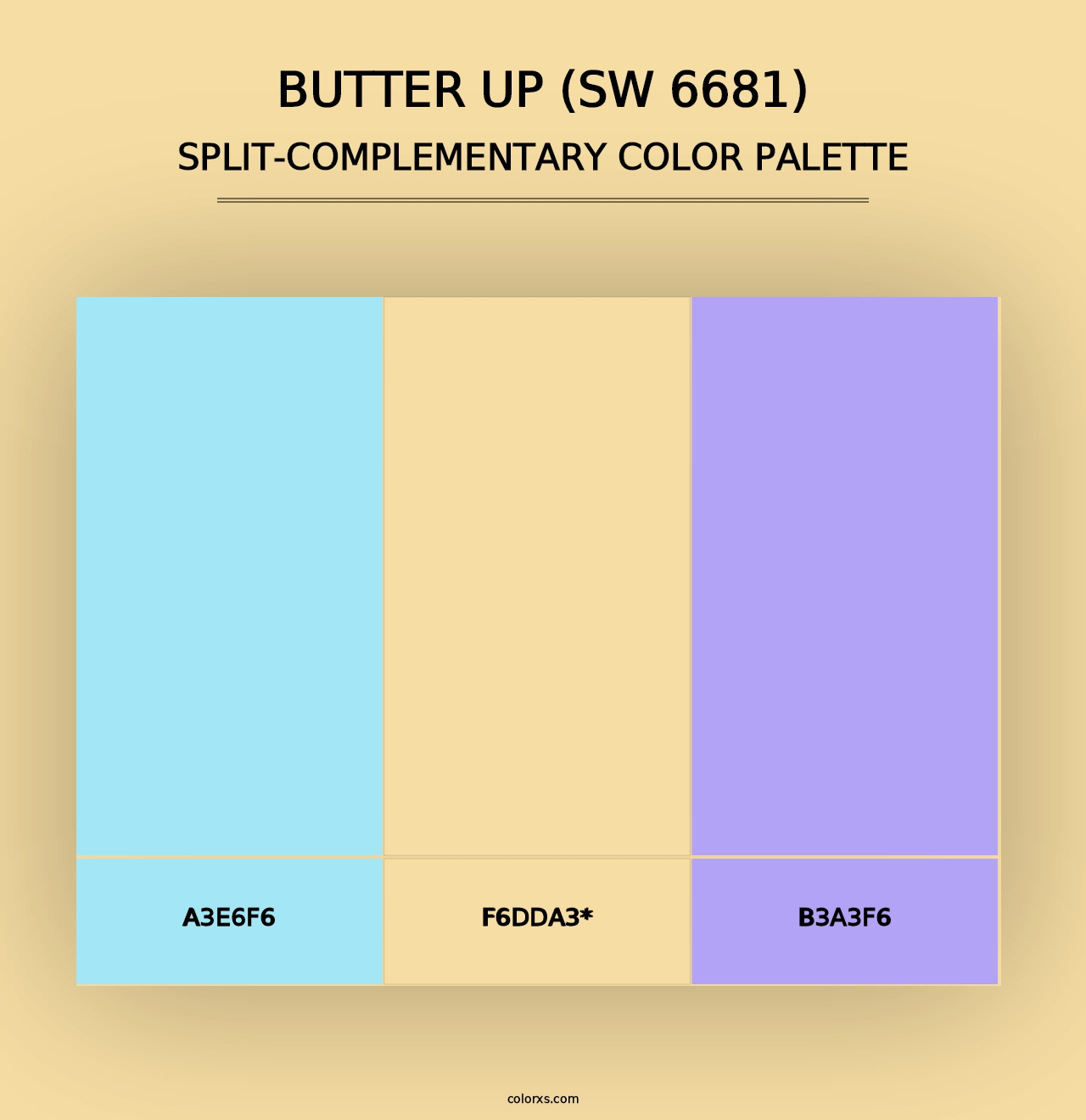 Butter Up (SW 6681) - Split-Complementary Color Palette